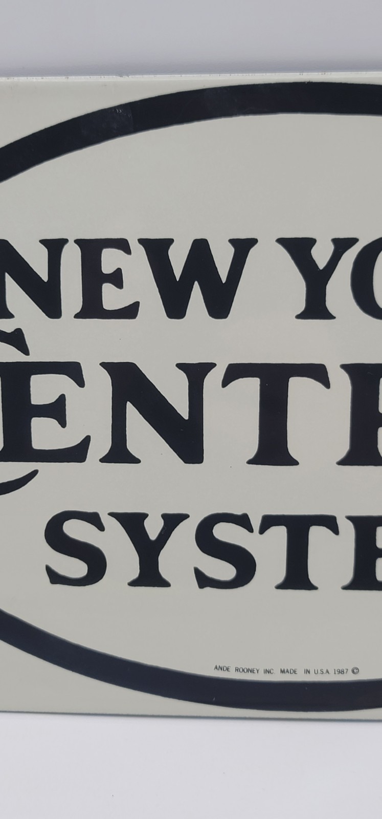 Vintage New York Central System Railroad Porcelain Enameled Train Metal Sign