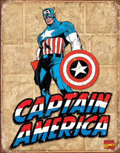 The Avengers Captain America Metal Signs Marvel Comics Comic Book Superhero