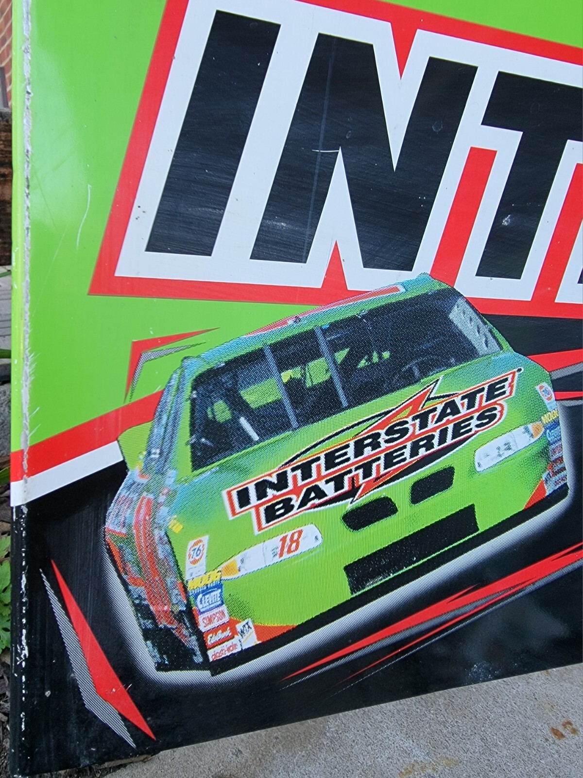 Interstate Batteries Metal Rack Topper Sign Gas Oil Advertising Garage Mancave