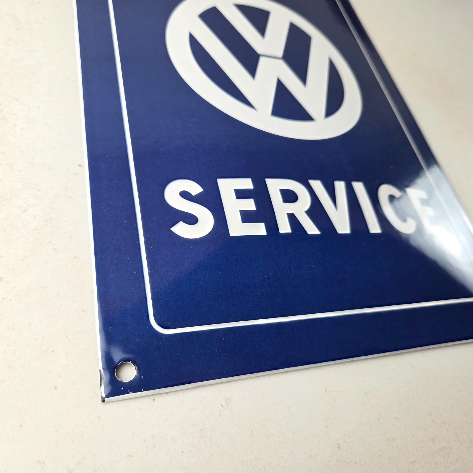 Vintage Volkswagen Sign – Service & Sales Automobile Gas Pump Porcelain Sign
