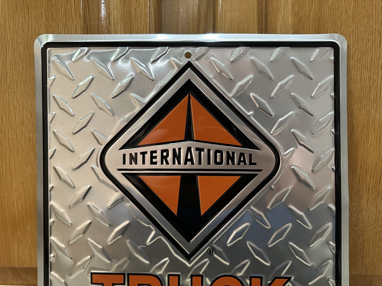 International Truck Parking Only Metal Sign Oil Diesel Vintage Style Wall Decor
