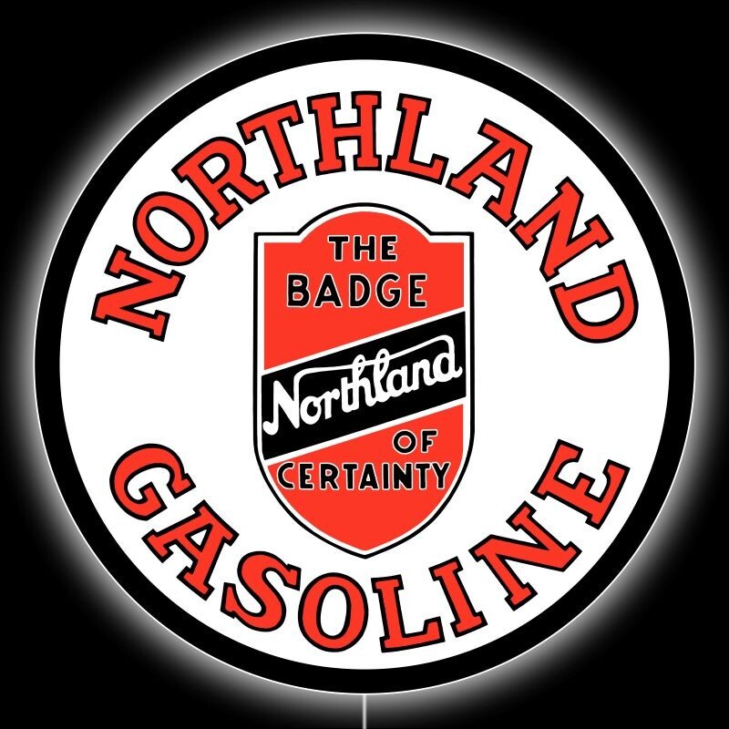 Northland Gas – Badge of Certainty NEW LED Hanging Lighted Sign: 23″ Dia. Round