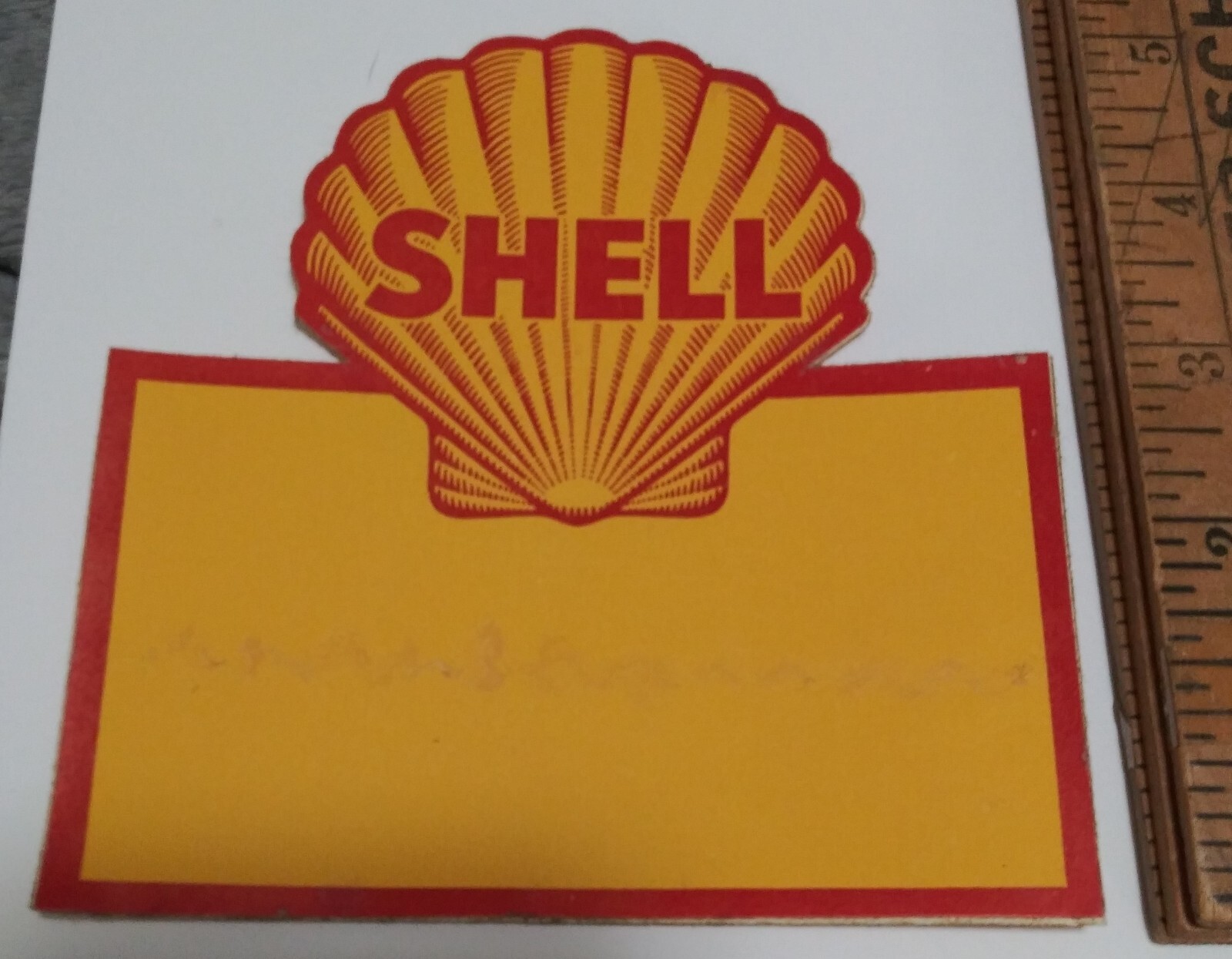 1950’s Vintage NOS SHELL H-160 Motor Oil Gas Pump Service Station Decal Sticker
