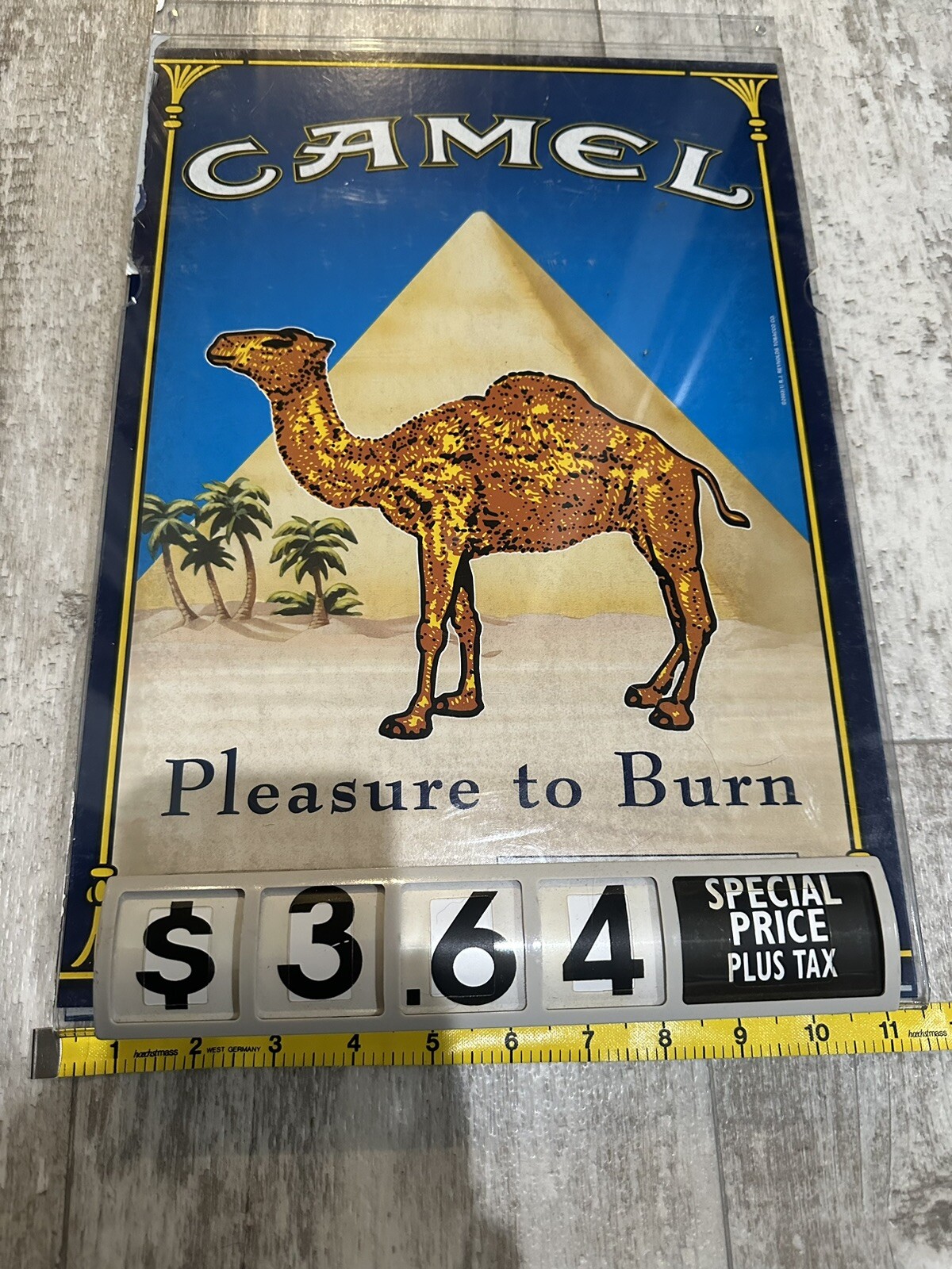 VINTAGE Camel Cigarette Gas Station Acrylic Advertising Sign (2003)
