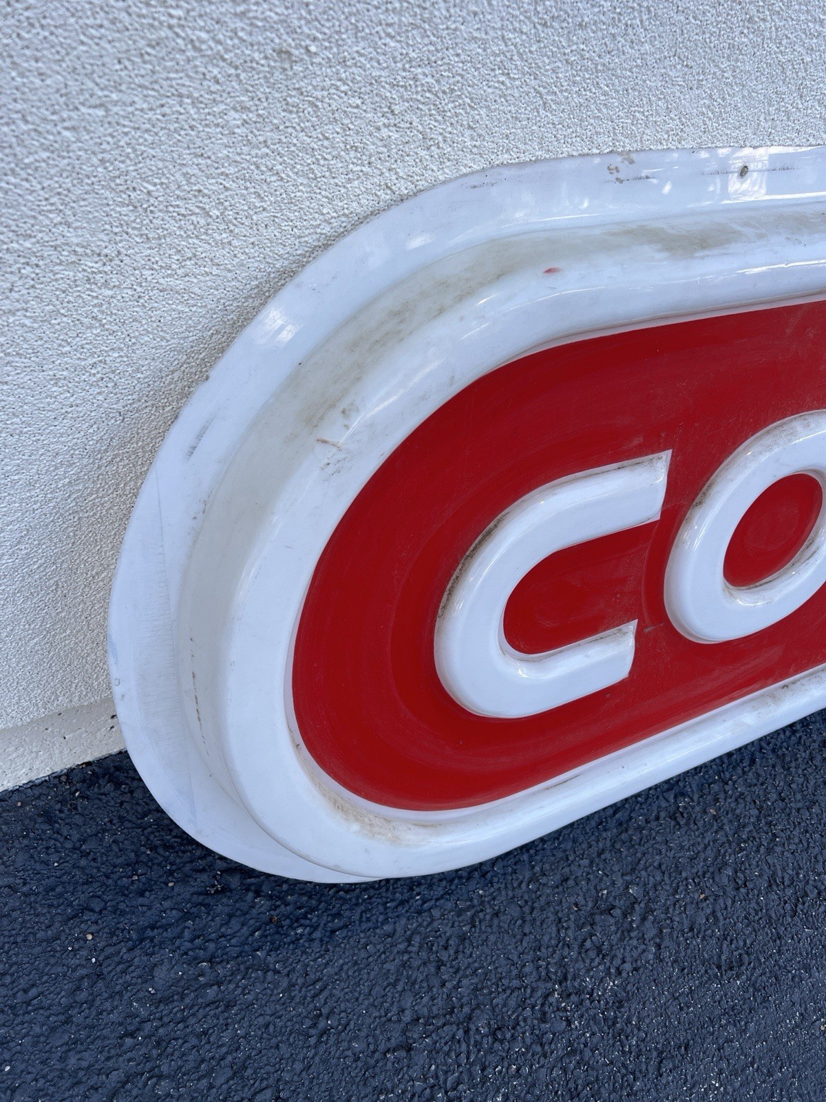 Conoco Gas Station Plastic Molded 77×24 Sign Advertising Mam Cave Garage