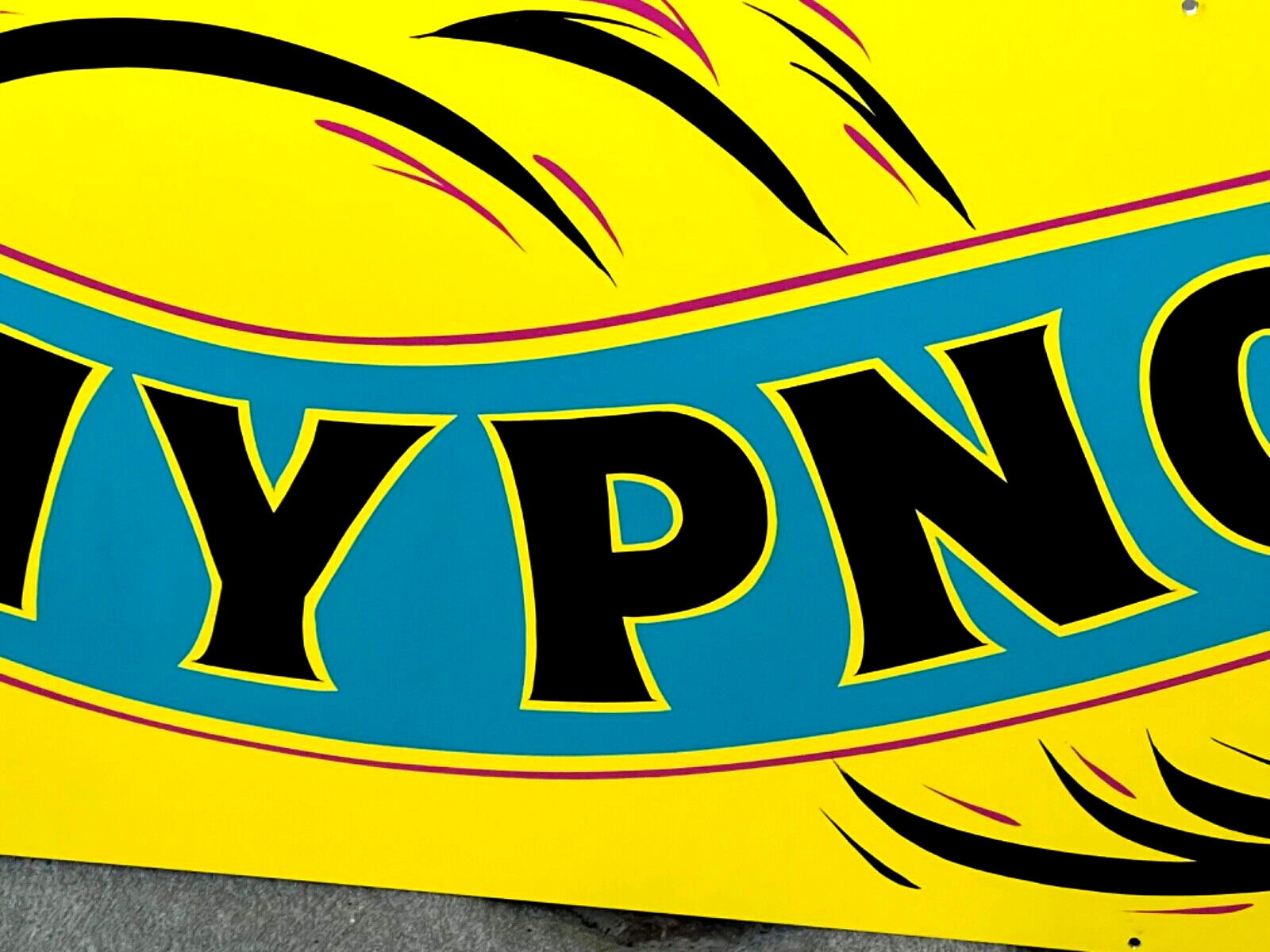 36″ Vintage Carnival HYPNOTIST HYPNOSIS MAGIC Mystic FAIR Hand Painted Sign Art