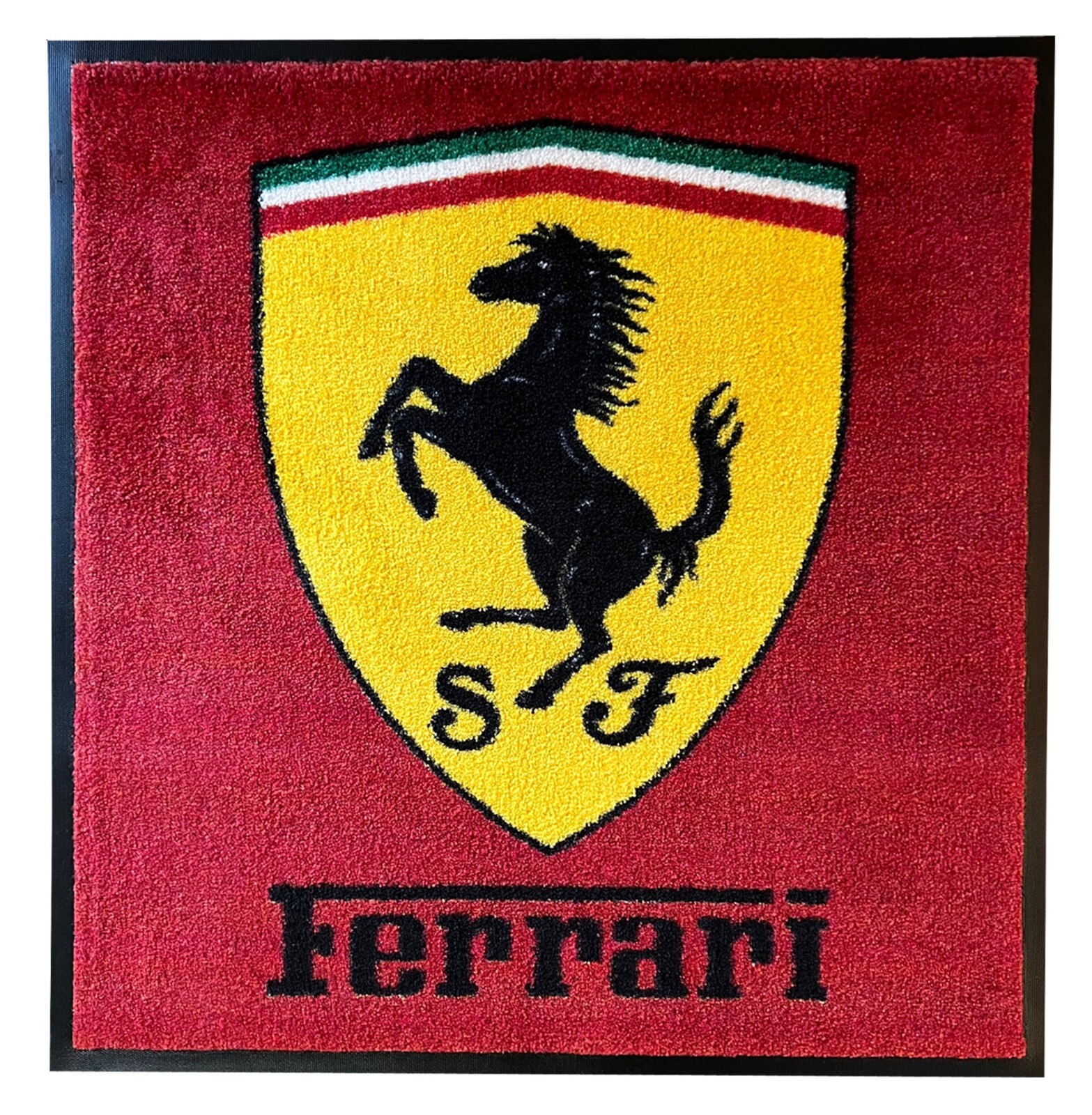 Ferrari Shield Floor Door Garage Mat, Large 3×3