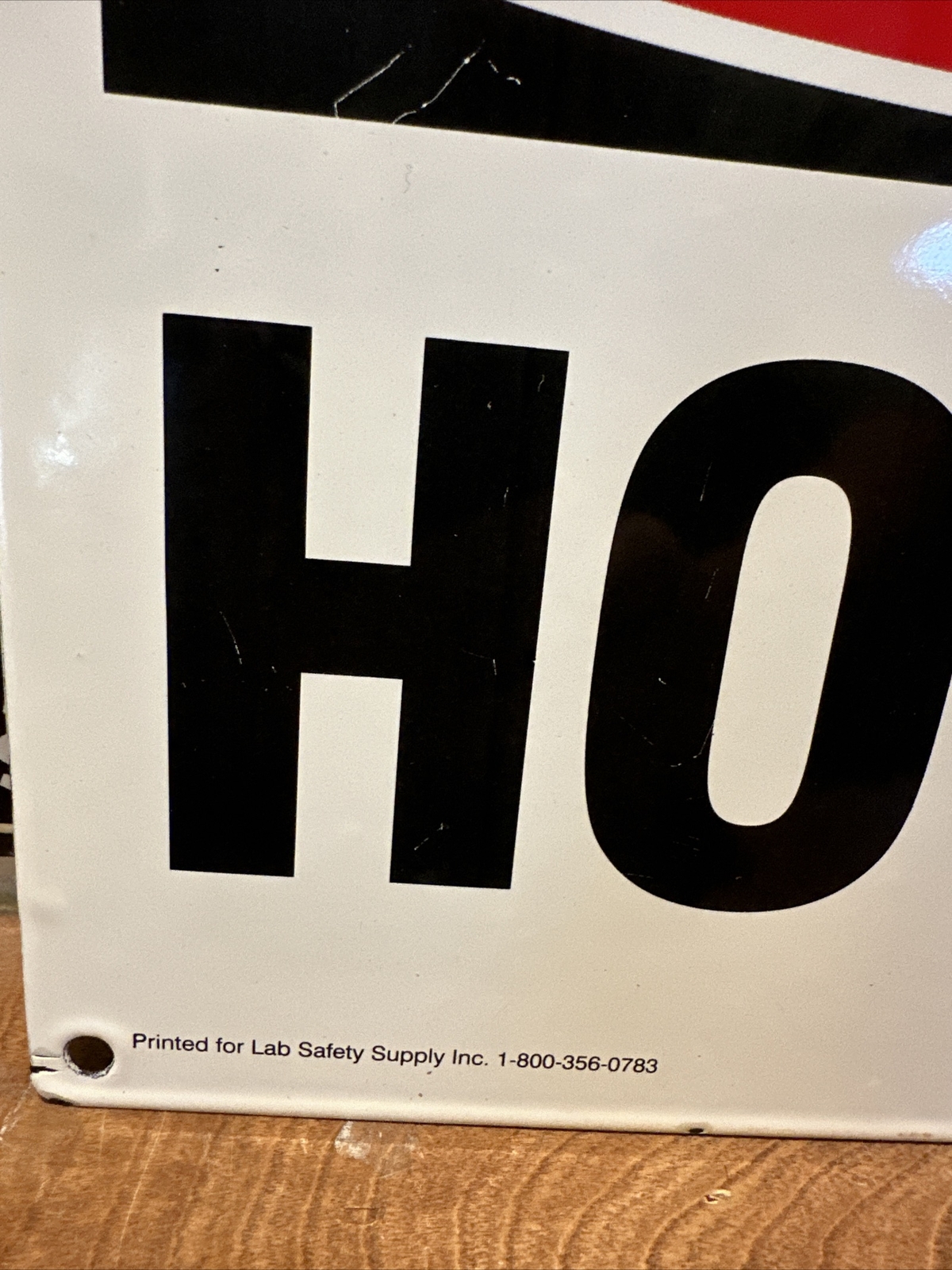 ORIGINAL & AUTHENIC “DANGER – HOT” 10X14 INCH PORCELAIN SIGN
