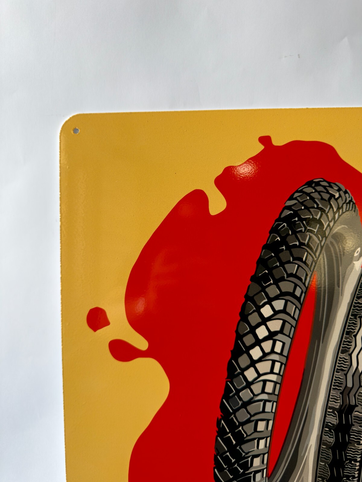 Michelin Freccia Stop Motorcycle Italian Bibend Tires Sign – 24″x16″ (60×40 cm)