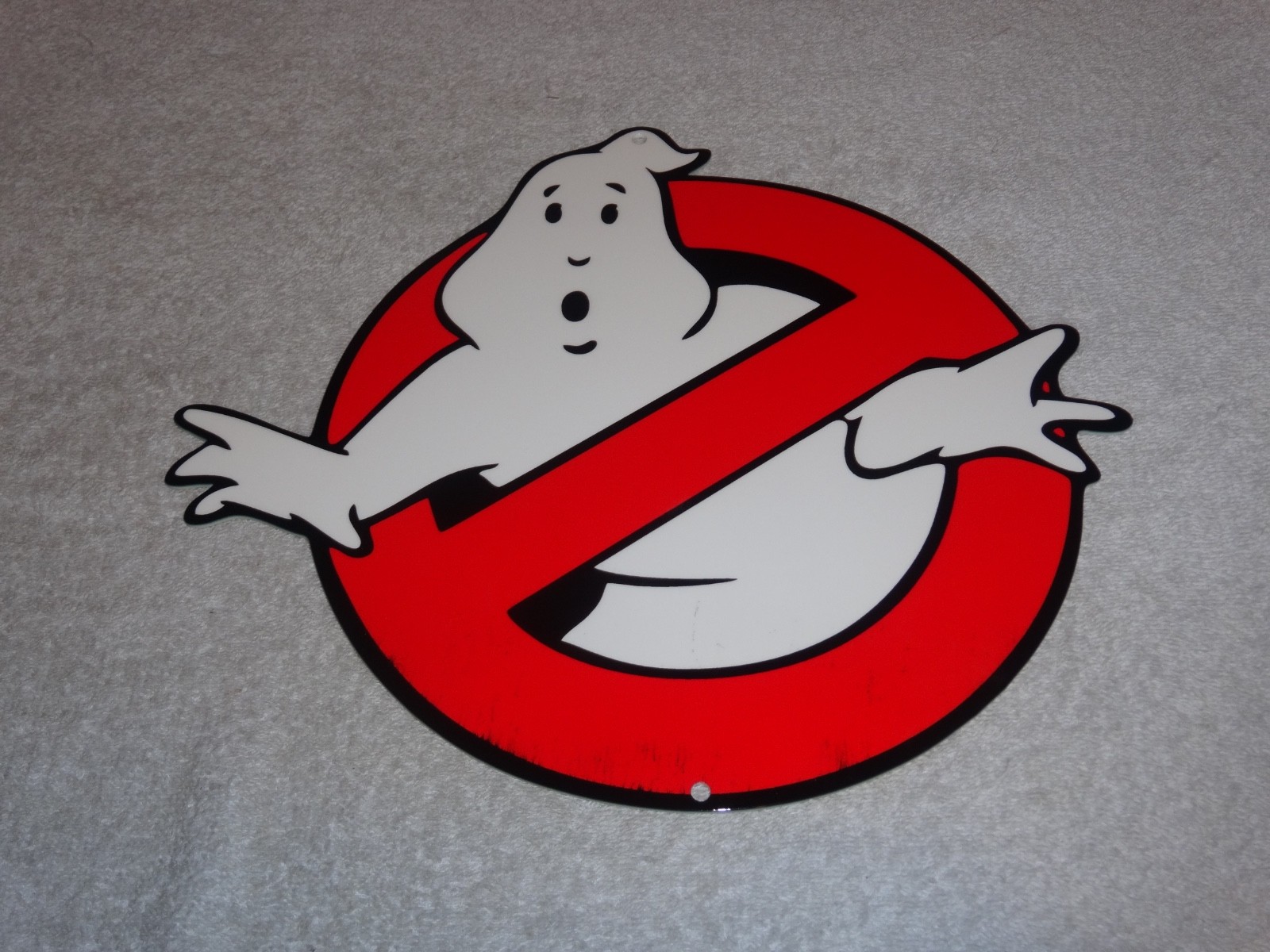 VINTAGE GHOSTBUSTERS NO ICON GHOST👻1′ METAL MOVIE 2 3 TV SODA GASOLINE OIL SIGN