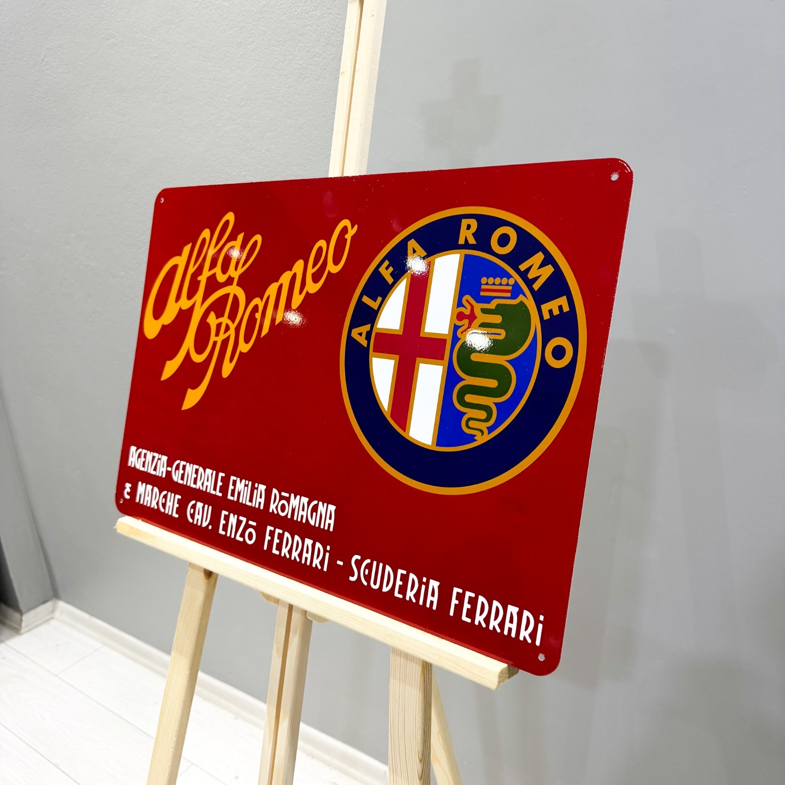 Alfa Romeo Emilia Romagna Heavy Metal Sign – 60 × 40 cm (23.6” × 15.7”)