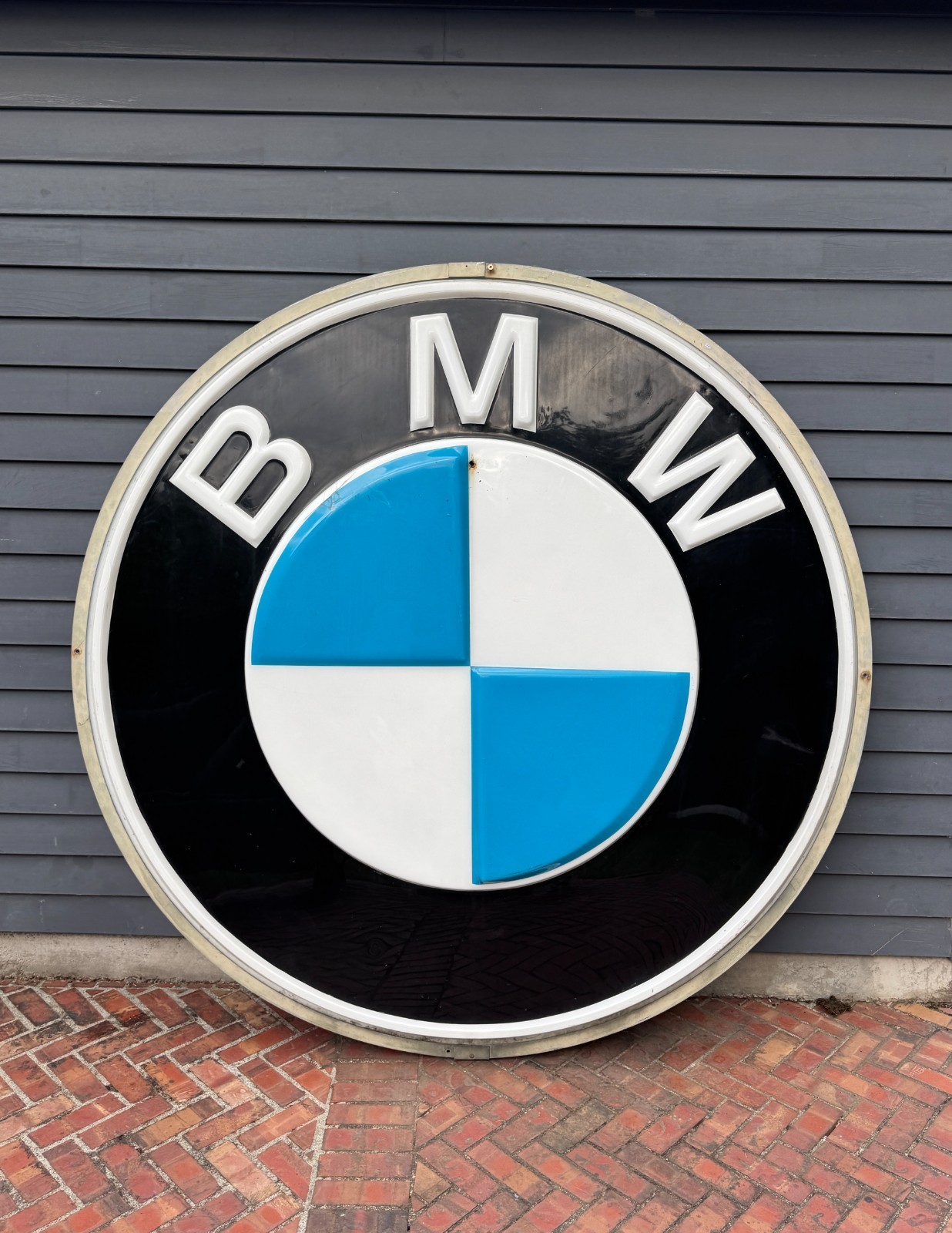 HUGE VINTAGE BMW DEALERSHIP SIGN (6 FEET WIDE) 1980s