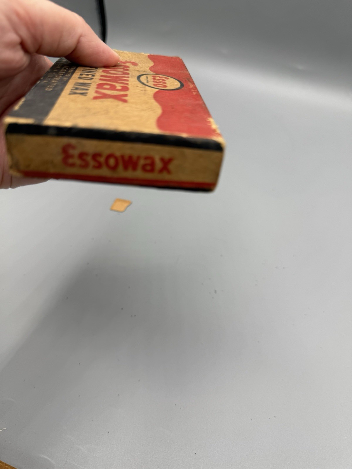 Vintage Esso Essowax Refined Wax Box 1/4 lb Advertising Petroleum Collectible
