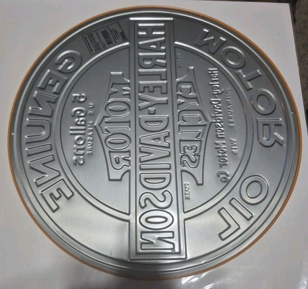 2011 Harley Davidson Motorcycles Gen Motor Oil Metal Embossed Andy Rooney 14”