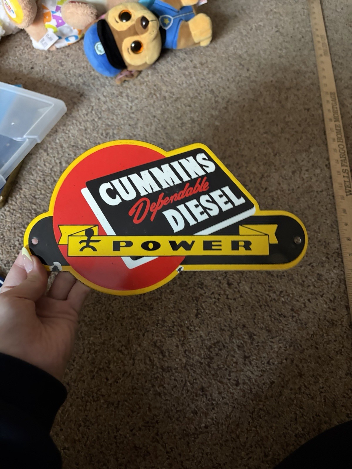 Porcelain Cummins Dependable Diesel Power Sign