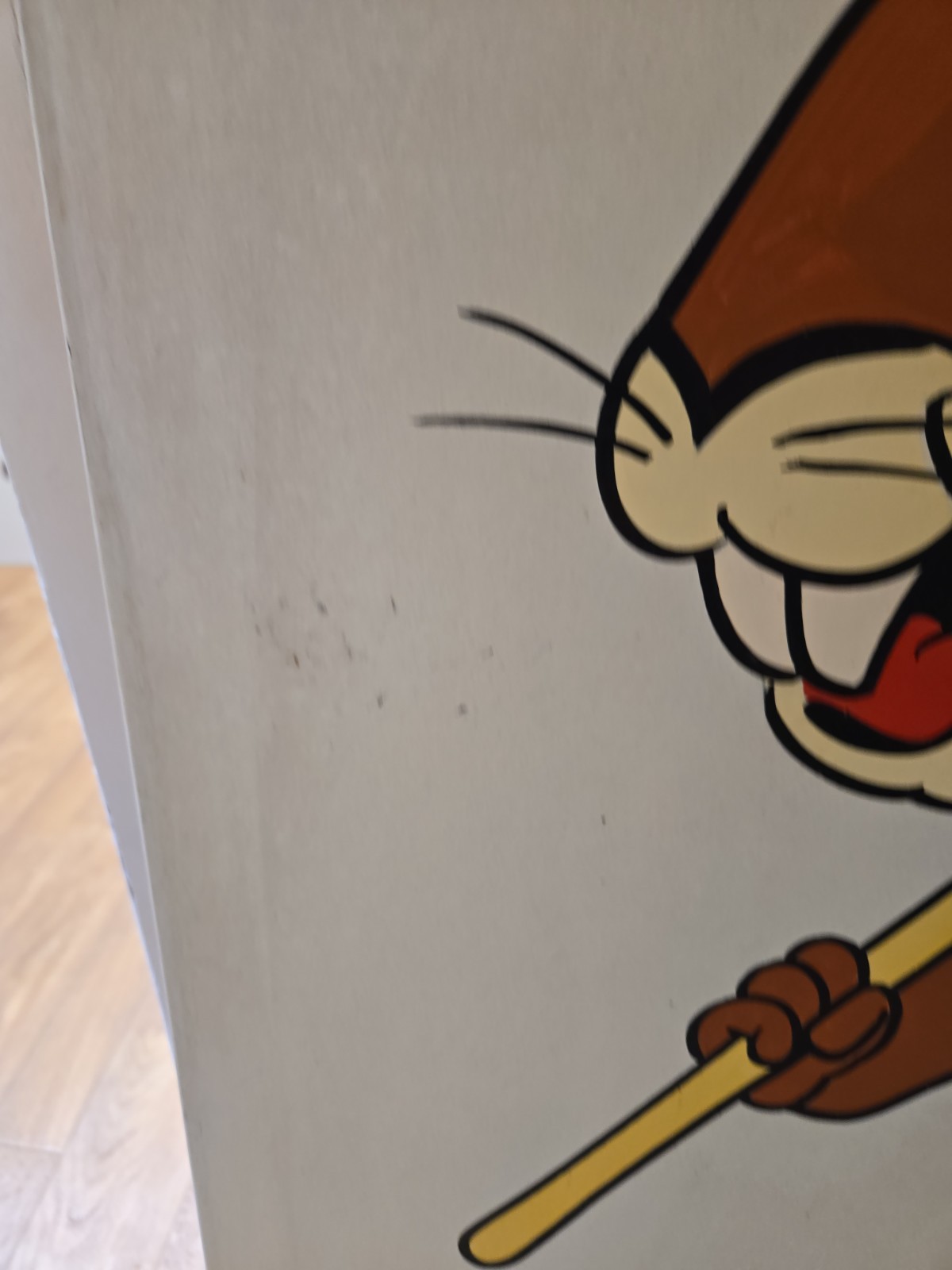 Vintage Road Work Construction Sign Squirrel Shovel Animation Read Description
