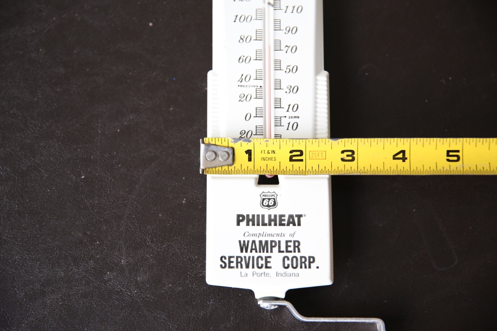 Phillips 66 Metal Flange sign thermometer gas pump advertising NOS