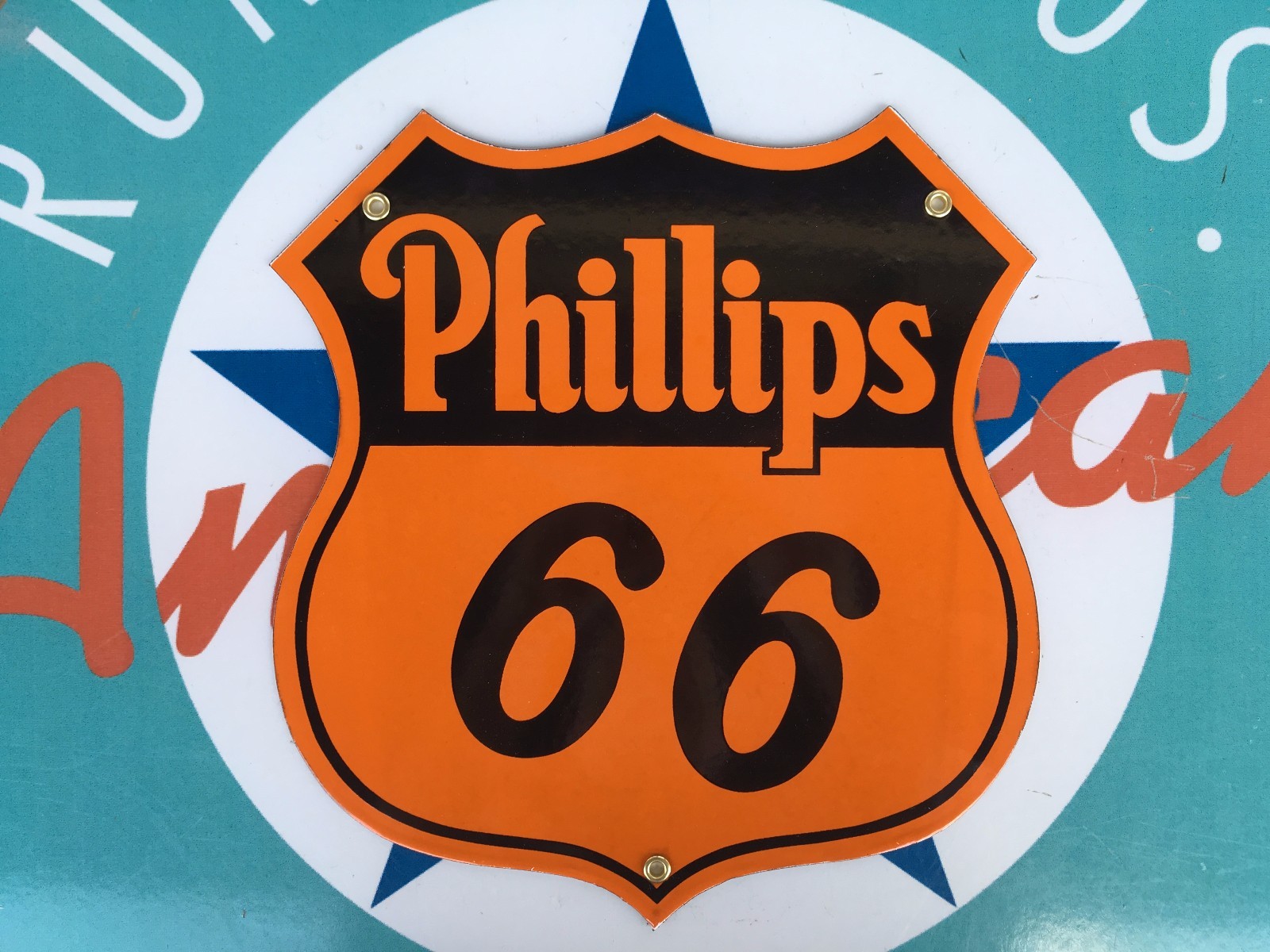 PHILLIPS 66 SHIELD – NO SMOKING porcelain coated 18 GAUGE steel signs