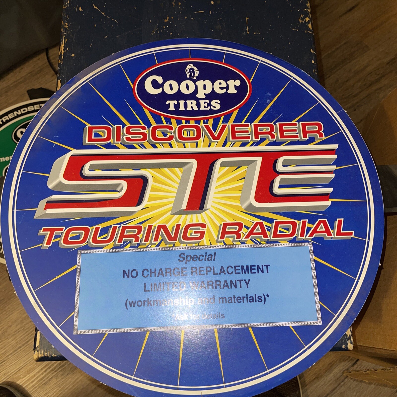 Cooper Tires Tire Paper Insert Advertising Sign NEW OLD STOCK 70-80’s Discoverer