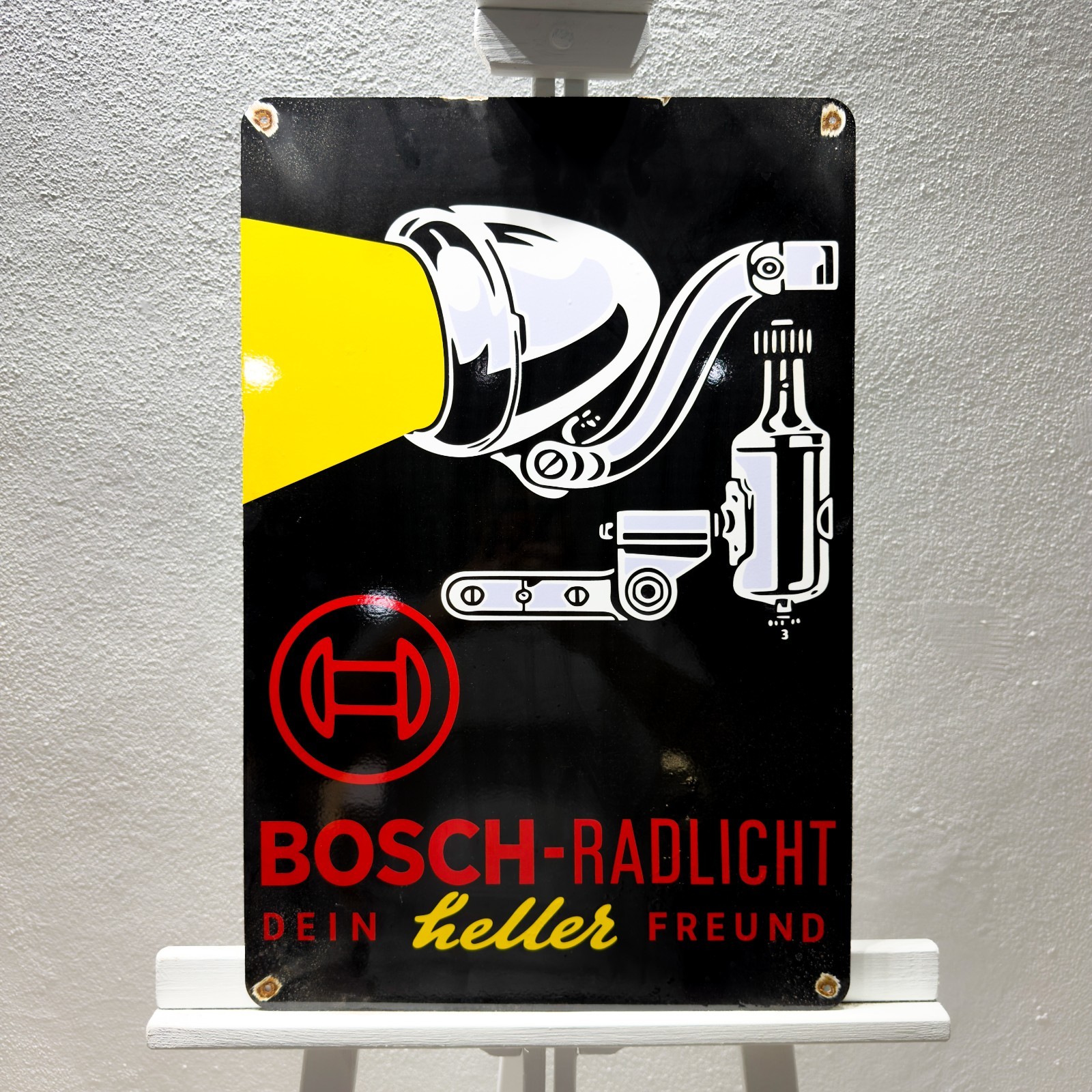 Bosch Vintage Rusty Radlicht Heavy Metal Sign – 40 × 60 cm (15.7” × 23.6”)