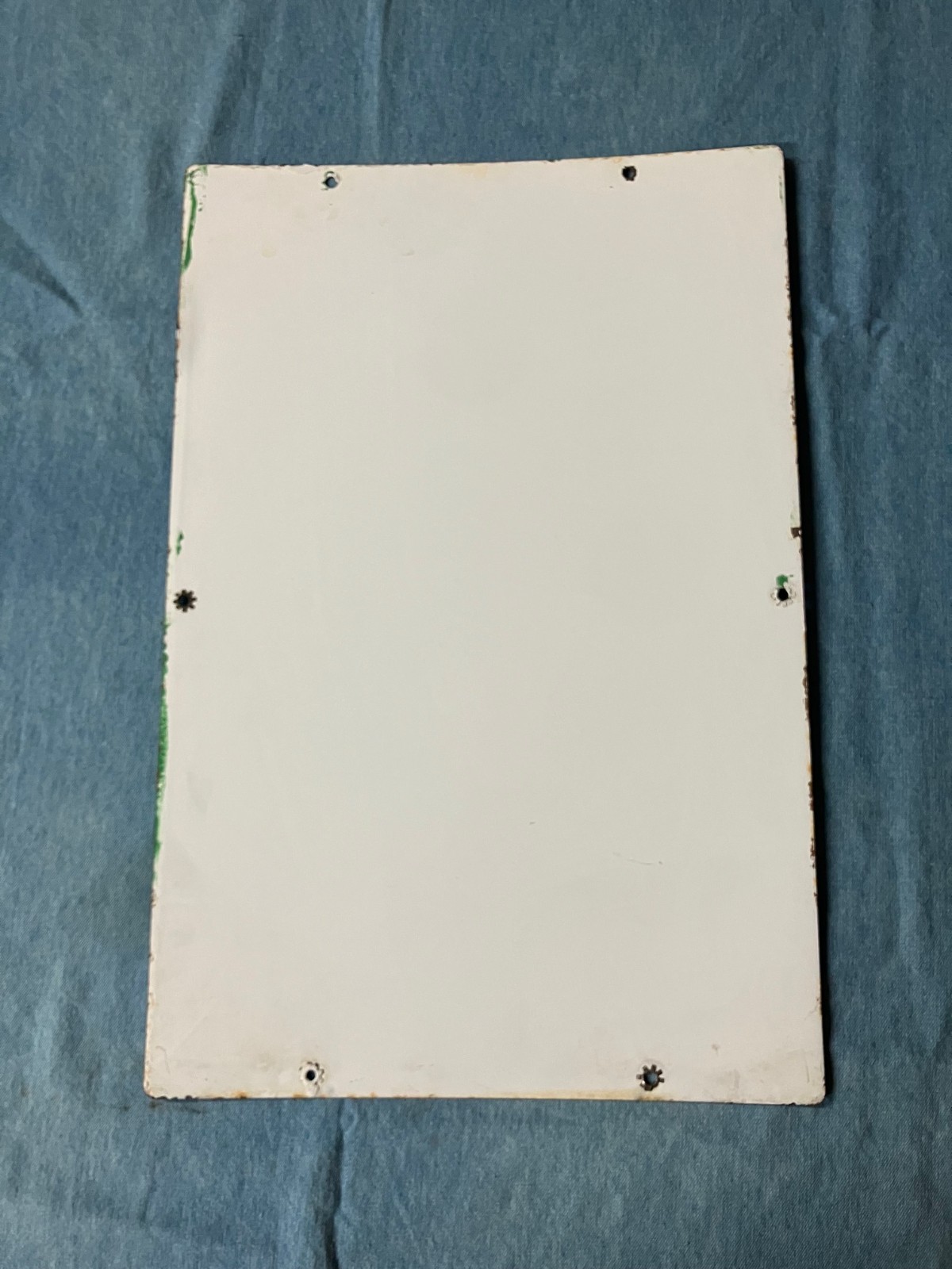 ORIGINAL & AUTHENTIC ”TEXACO SKY CHIEF” 18X12 INCH PORCELAIN SIGN 1961