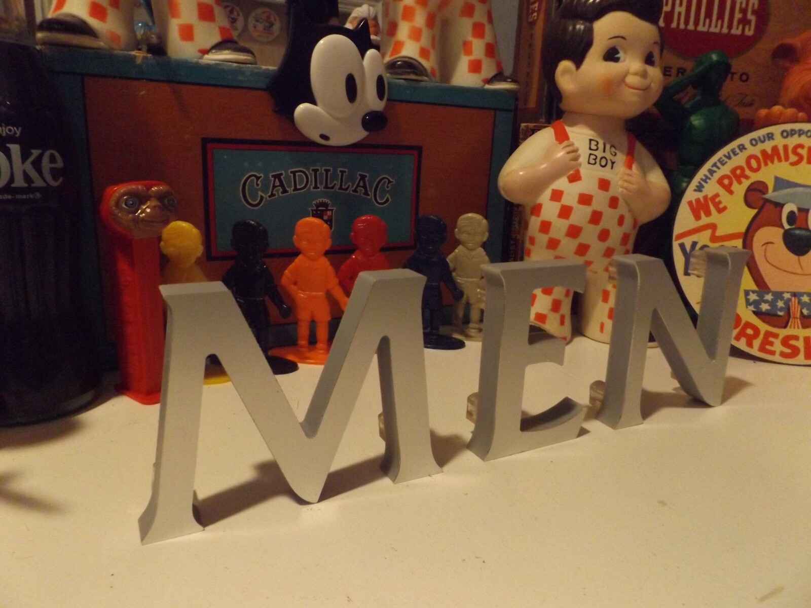 Vintage Gas Station Men Rest Room Letters / Sign
