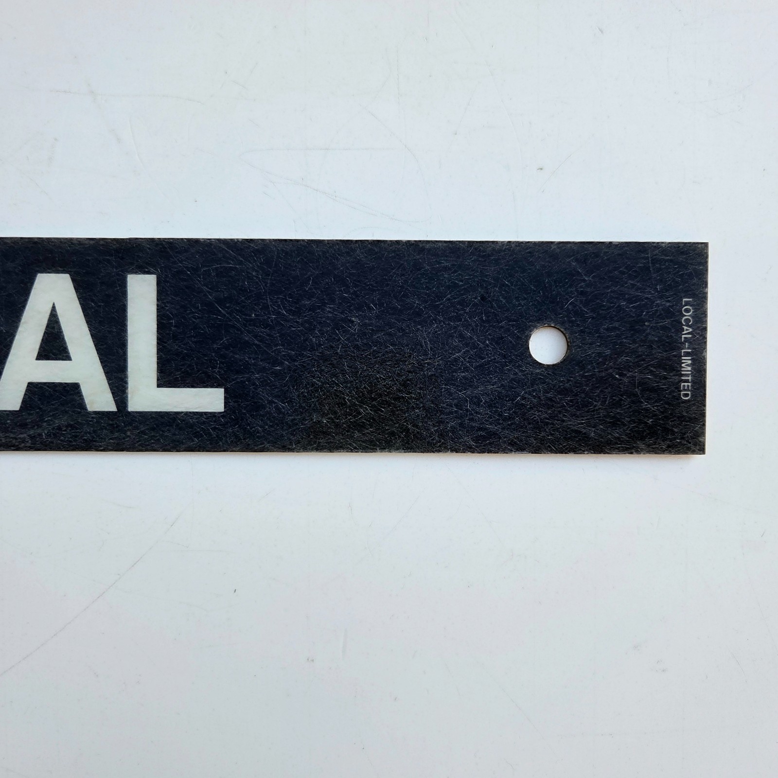 Retired Vintage Septa Sign Local Limited Double Sided Railroad Subway Train