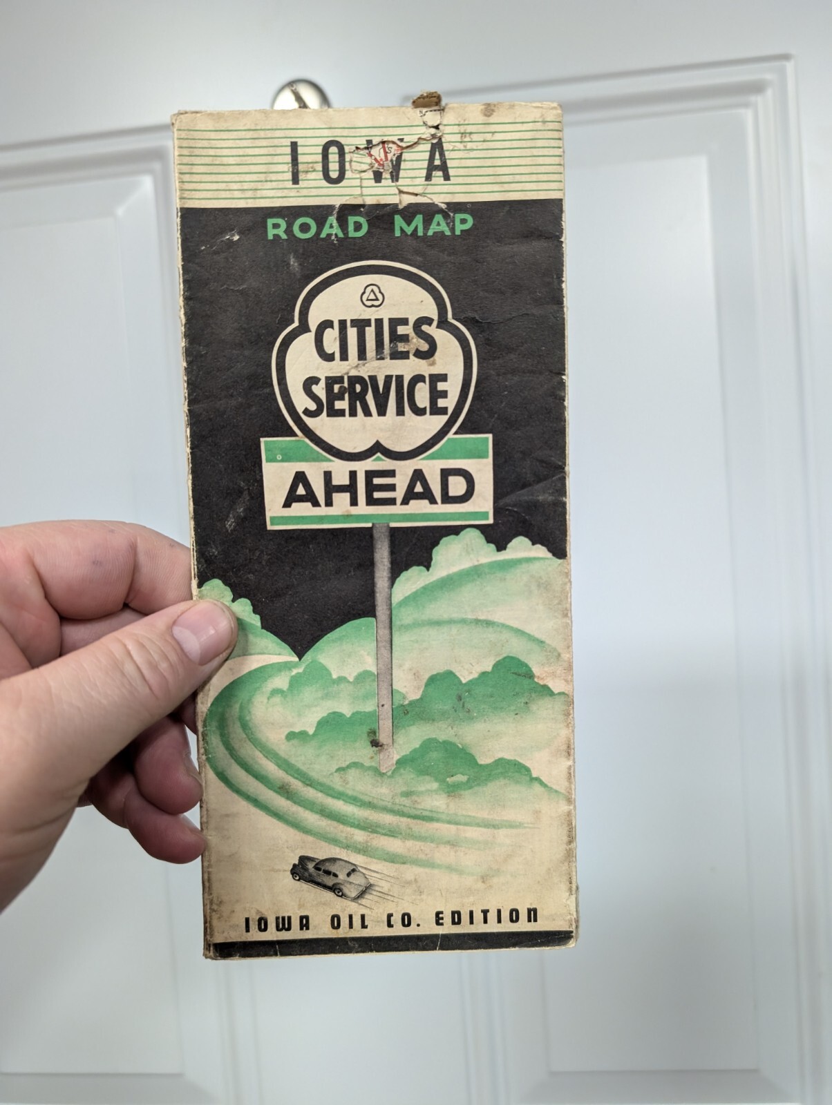 Old Original 1930s Cities Service Iowa Oil Company Roadmap Vintage Iowa