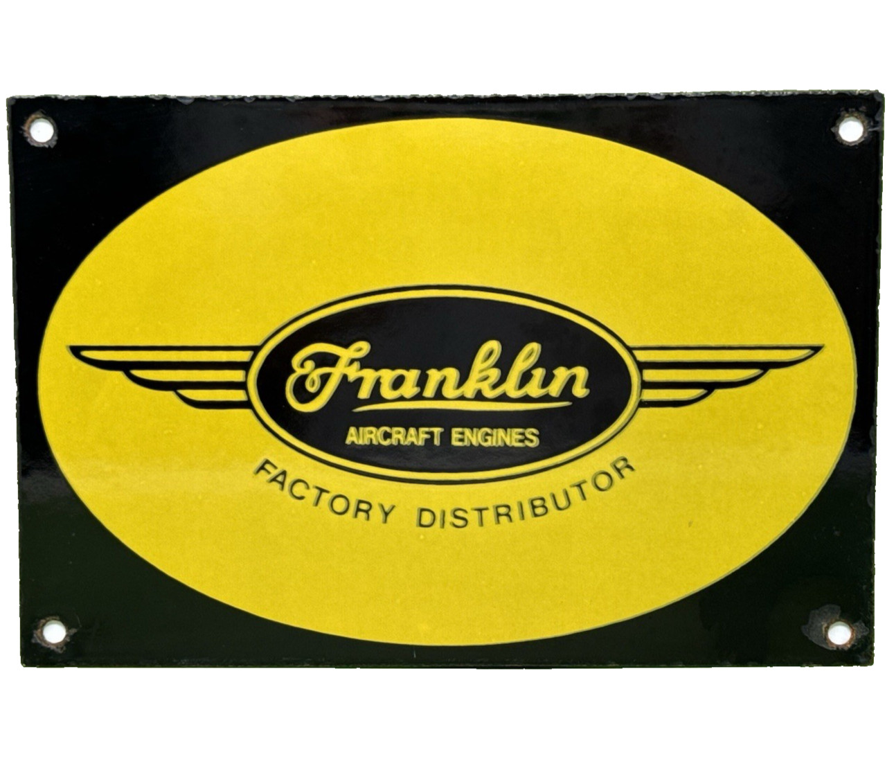 VINTAGE FRANKLIN MOTORS PORCELAIN SIGN DEALERSHIP GAS STATION SERVICE MOTOR OIL