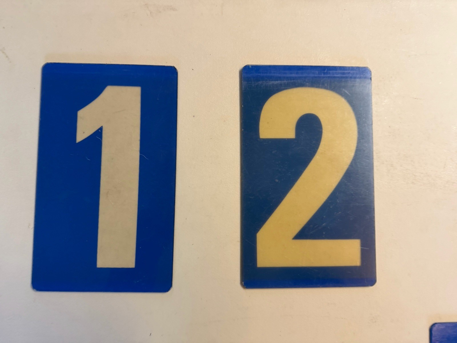 VINTAGE GAS STATION ACRYLIC PRICE SIGN NUMBER SET BLUE 1 2 3 4 5 6 7 8 9 0