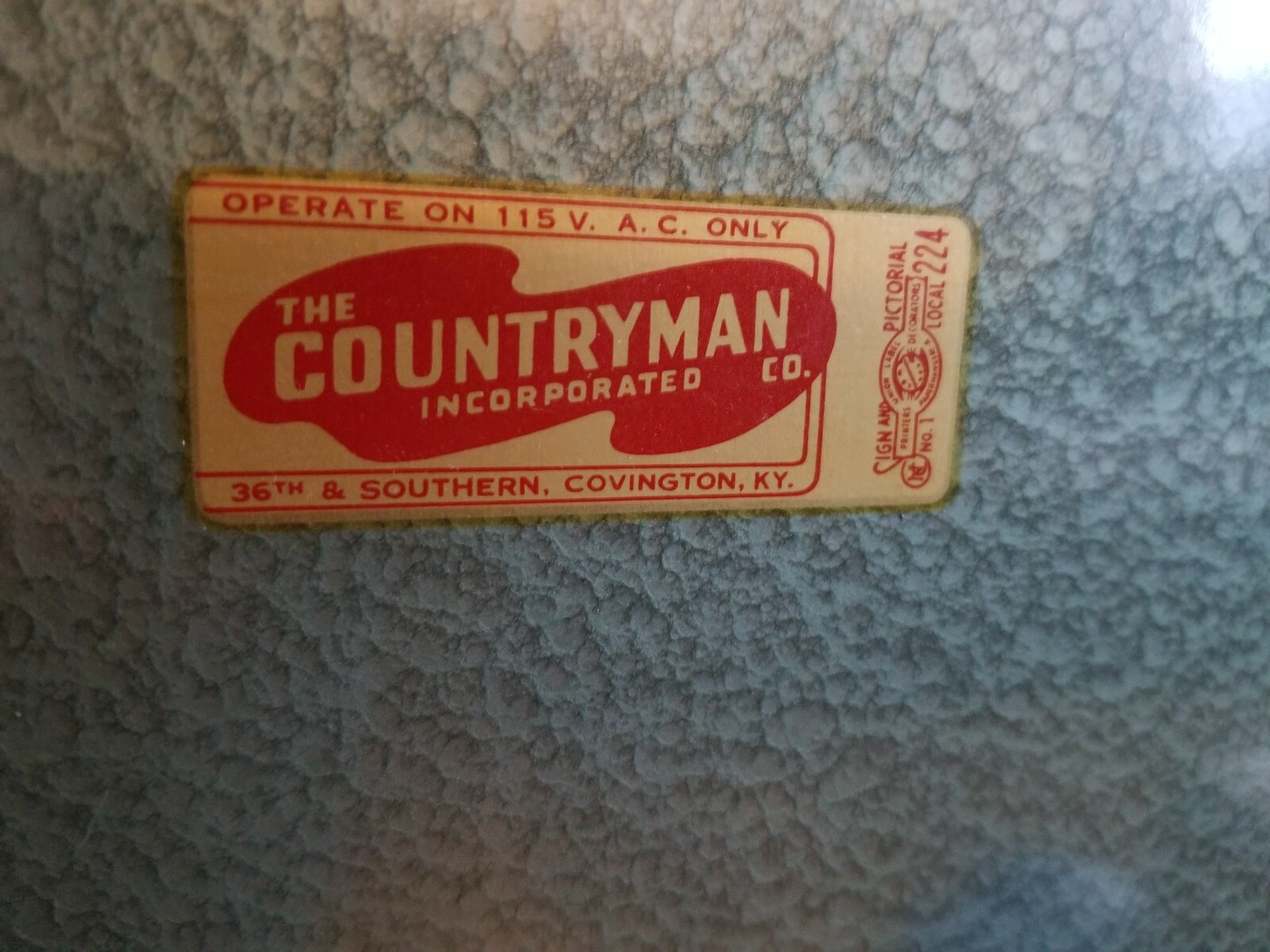 Vintage Deep South Milk Lighted Clock Promotional Advertising Sign Countryman
