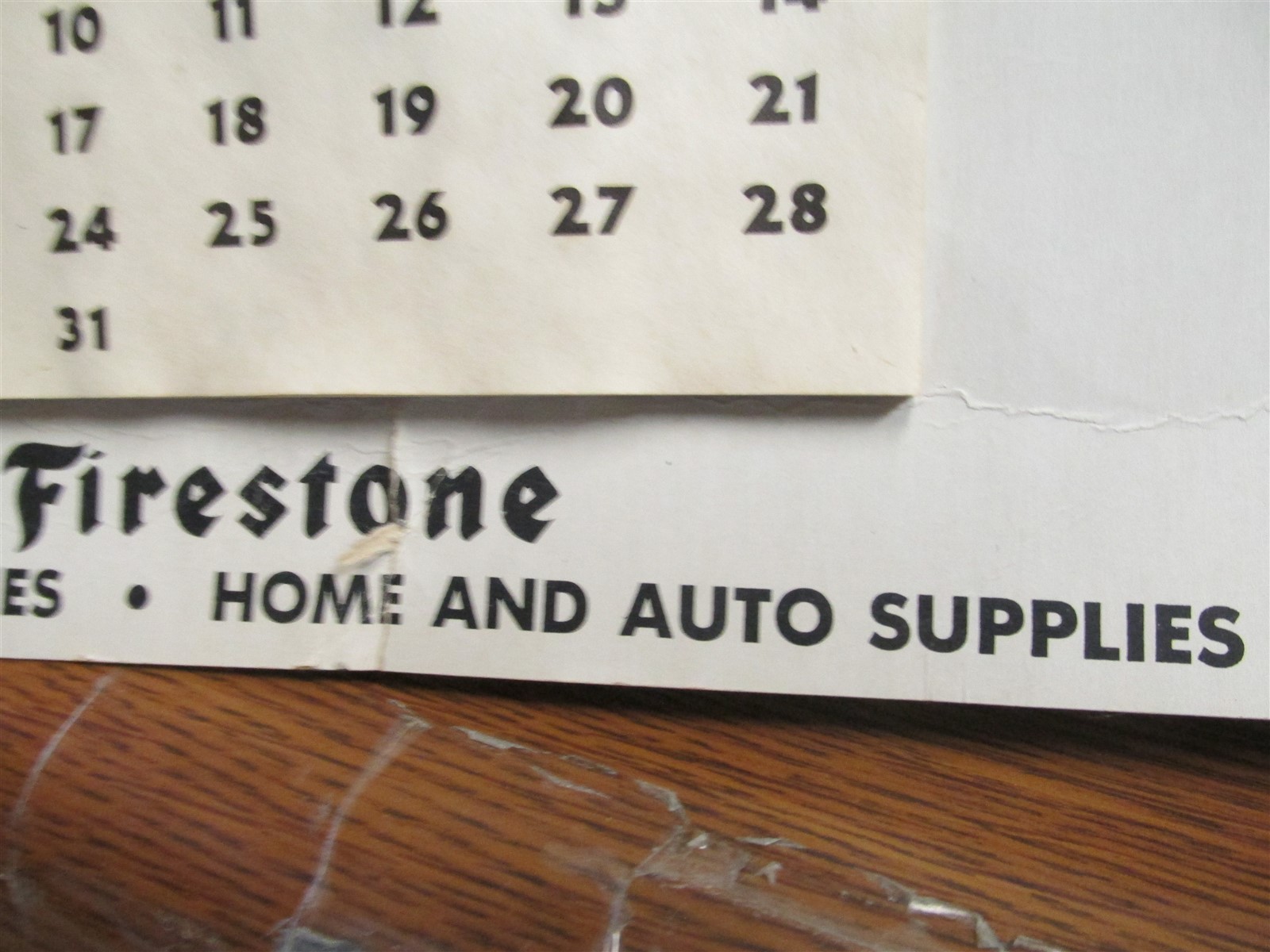 Davison, Mich. Hank’s Bait Shell Service FIRESTONE Tires 1956 Calendar AWESOME!