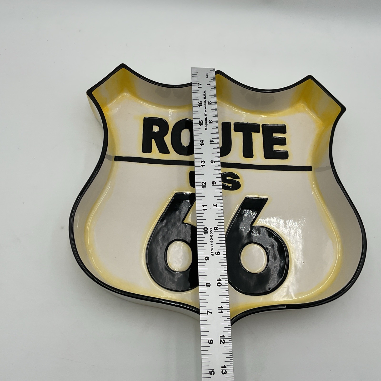 US Route 66 Highway Sign Ceramic Serving Dish Bowl