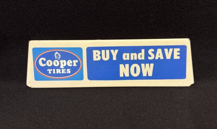 Vintage Cooper Tires Sign From 1970s Store Display Gas Oil Garage Sign Only