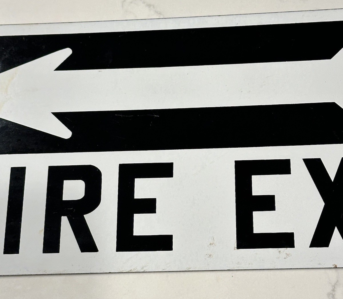 VTG ORIGINAL FIRE EXIT Porcelain Sign Industrial Oil Field Gas Station
