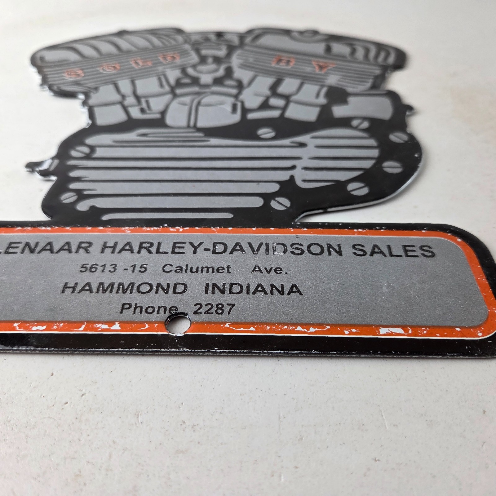 Vintage Harley Davidson Motorcycles Sign – USA Engine Repair Service Gas Sign