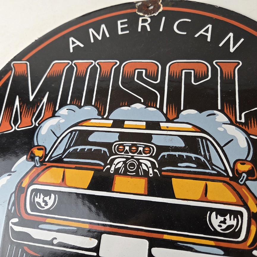Vintage American Muscle Sign – Old Automobile Car Service Station Gas Sign