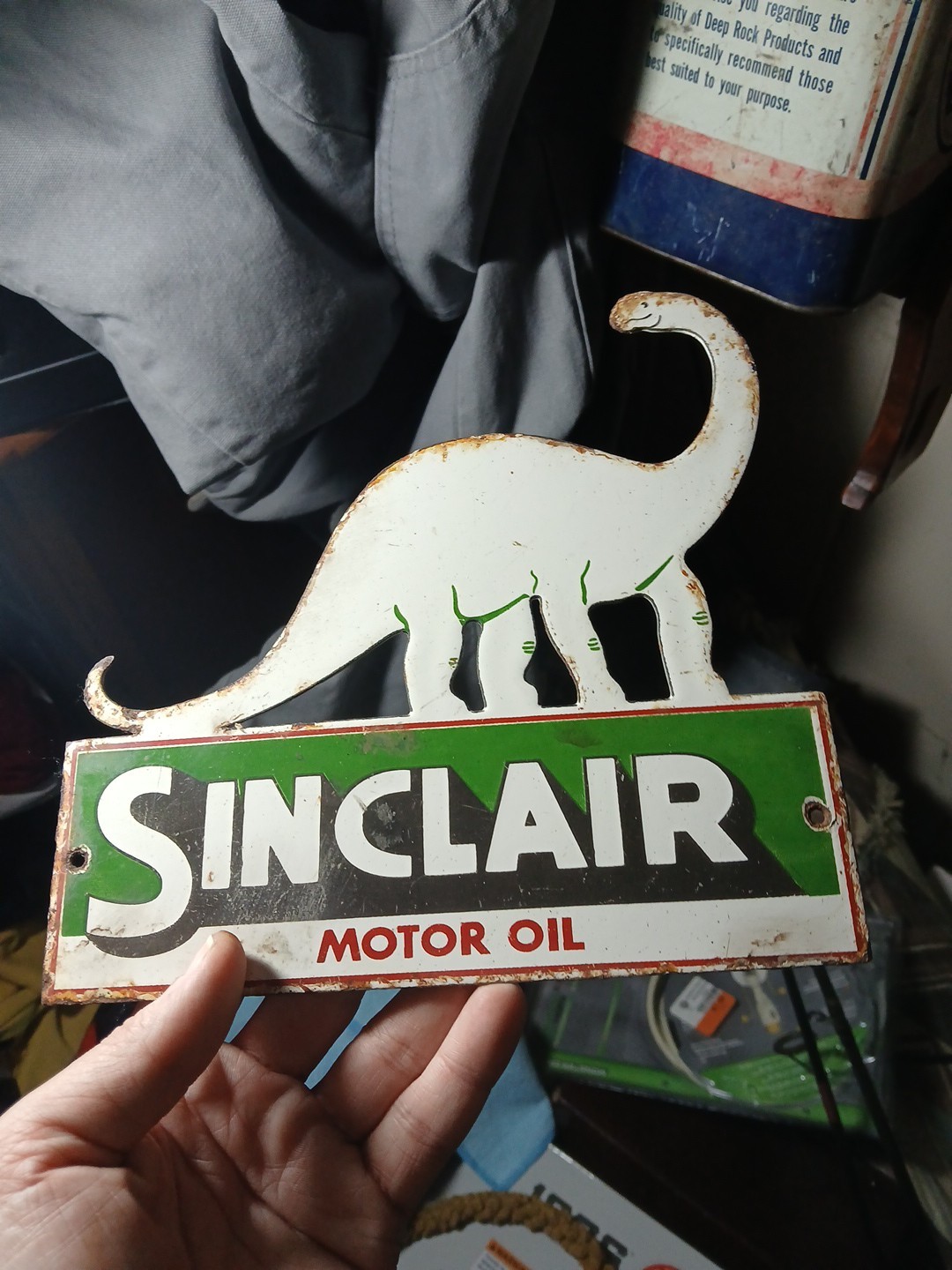 Vintage Sinclair Gasoline Sign – Dino Service Station Pump Porcelain sign