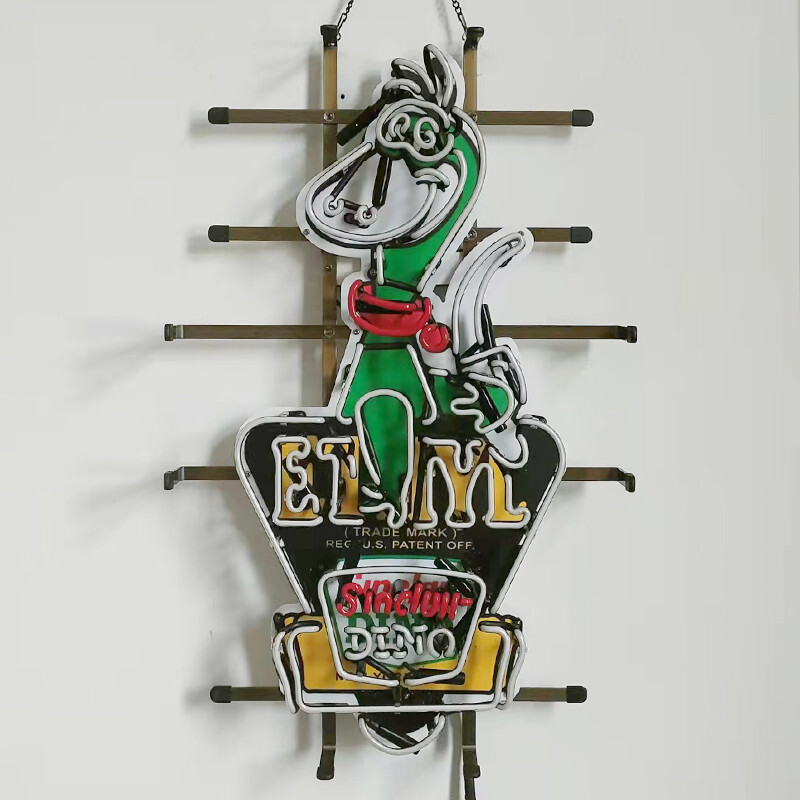 US STOCK Sinclair Dino Gasoline Open Neon Sign 24″x15″ Garage Decor Wall Gift