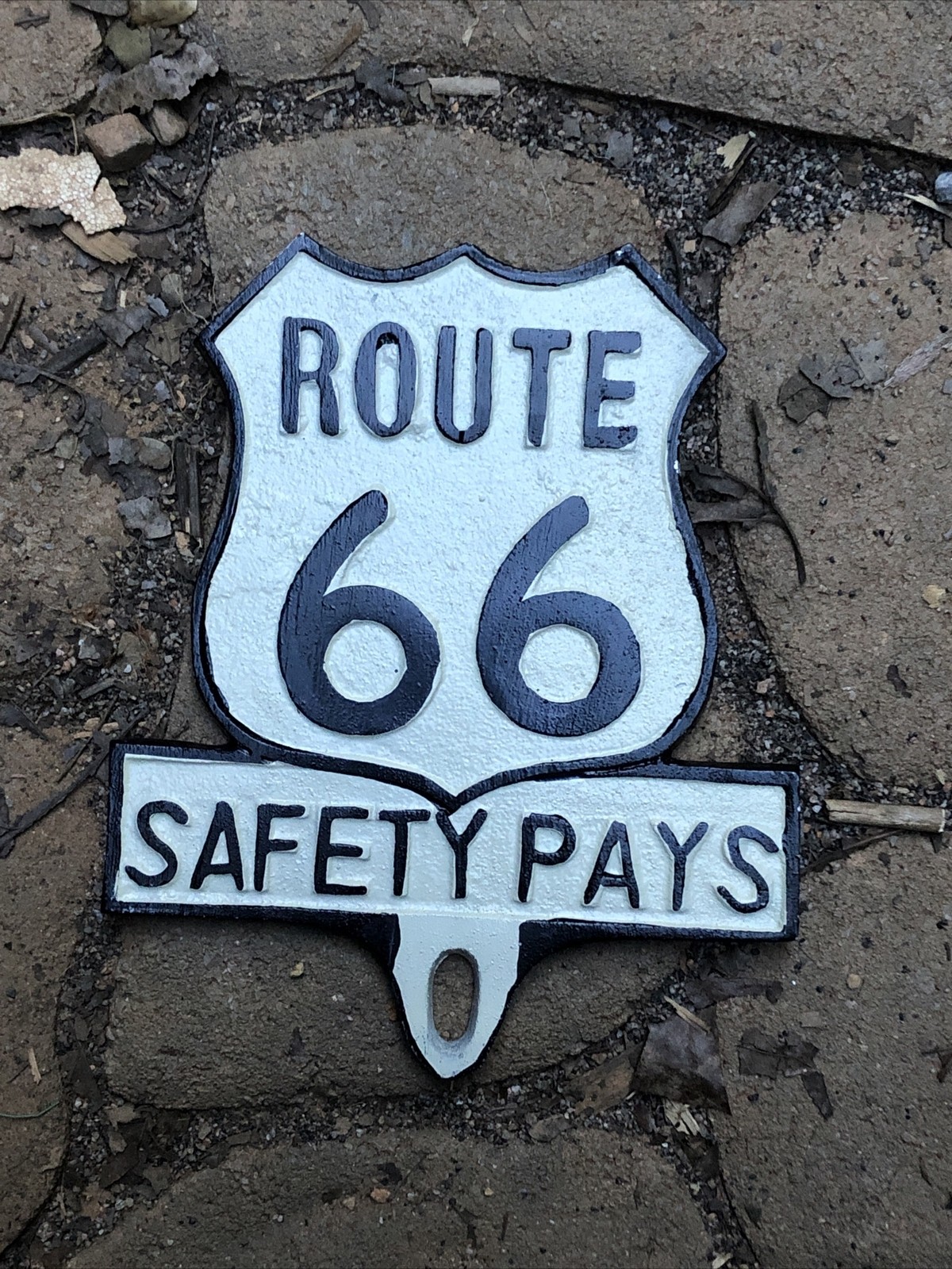 US ROUTE 66 Safety Pays Tag Topper Sign
