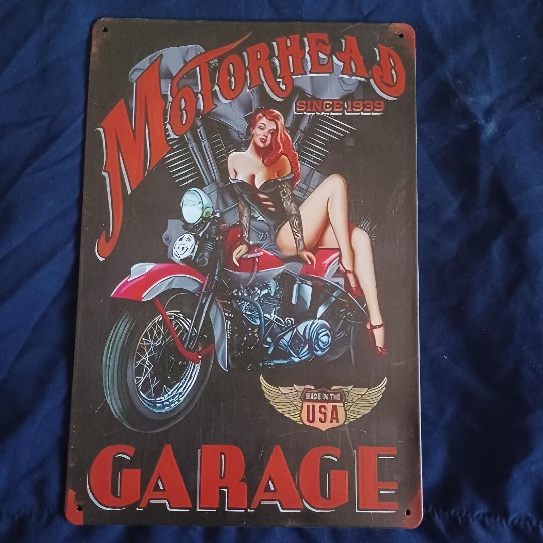 Metal Sign 8″X12″ Wall Art Man Cave Garage Bar Gas Station Motorhead Garage