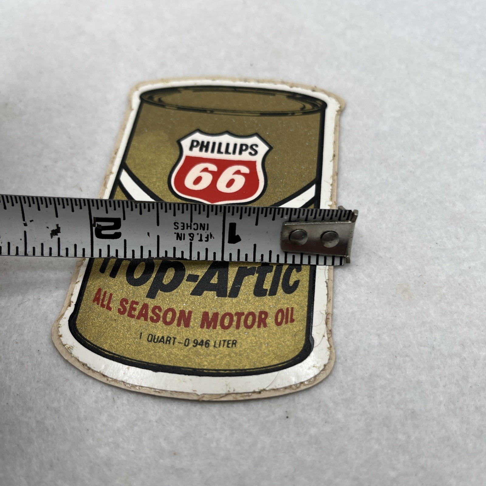 Original Phillips 66 Trop-Artic Decal Gas Oil Can NOS 3x2ish