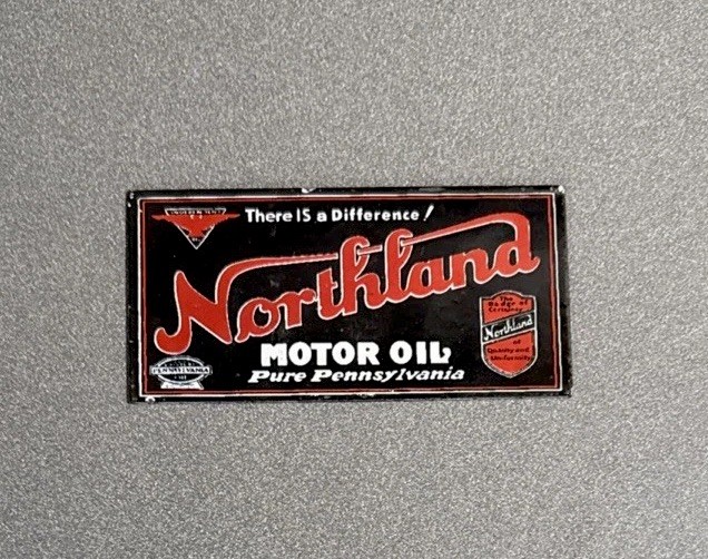 VINTAGE NORTHLAND MOTOR GASOLINE PORCELAIN SIGN CAR GAS TRUCK OIL MOTORCYCLE
