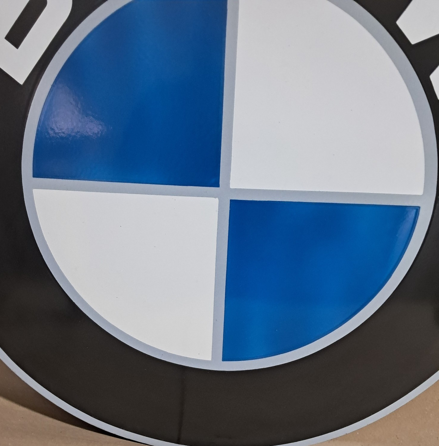 BMW porcelain Enamel Sign 30 x 30 Inches 1 Sided