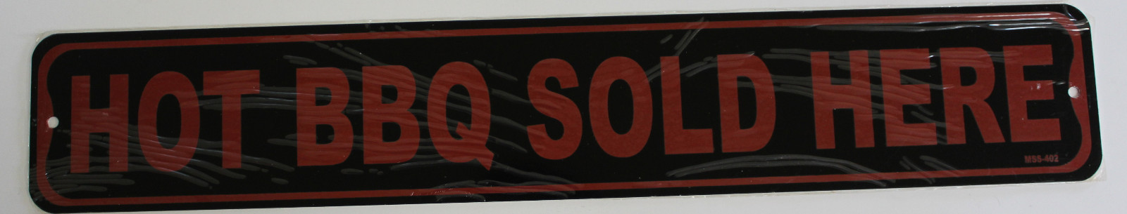 Metal Street Sign “Hot BBQ Sold Here” Home Cave Bar Decor 3″x18″