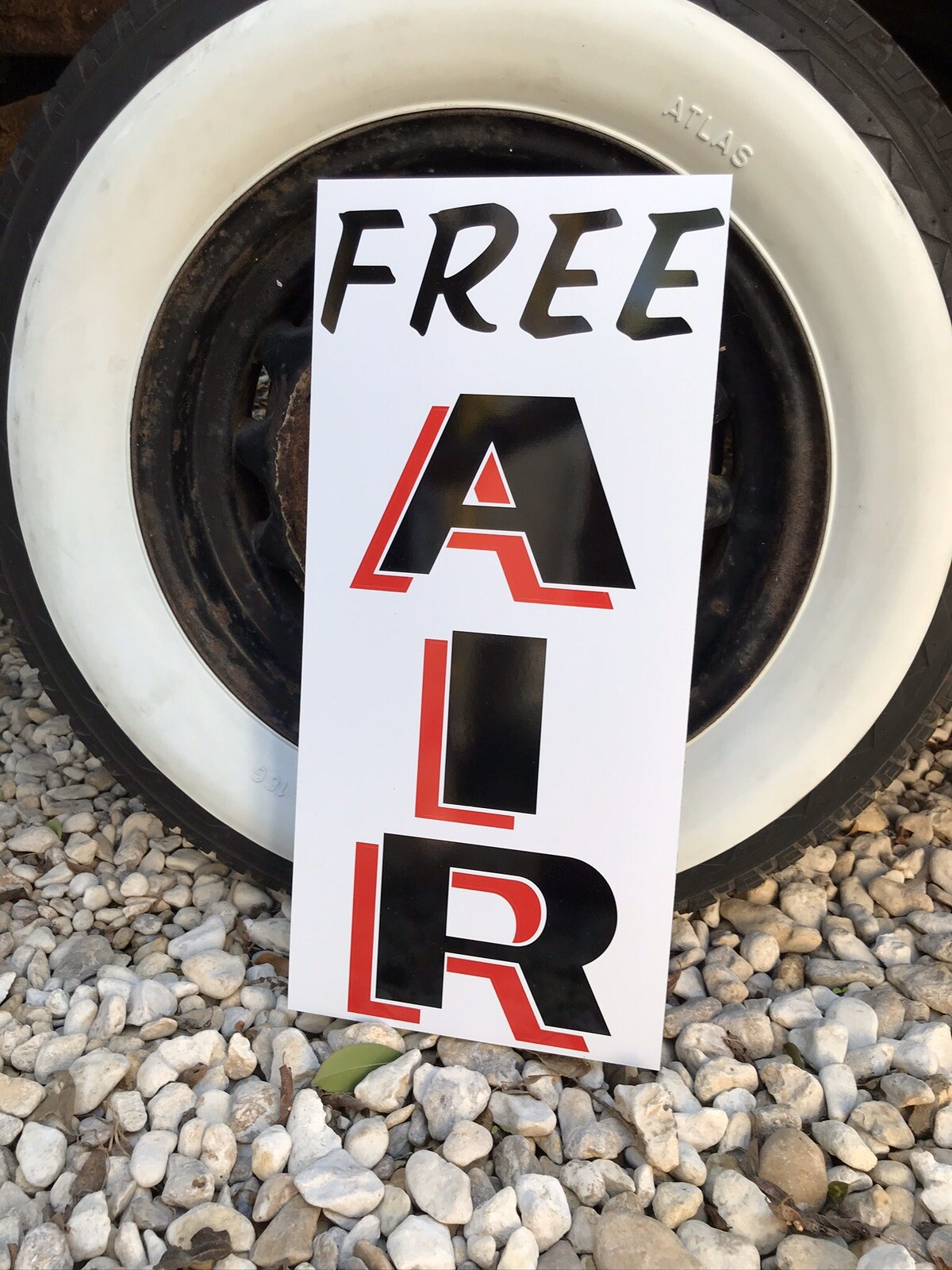 Antique Vintage Old Style Free Air Service Station Sign