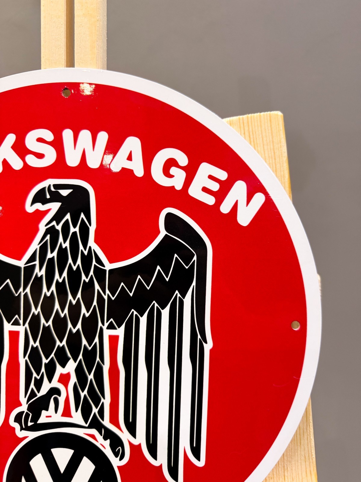 Volkswagen Eagle Emblem – Vintage German Automotive Metal Sign – 30 cm (11.8”)