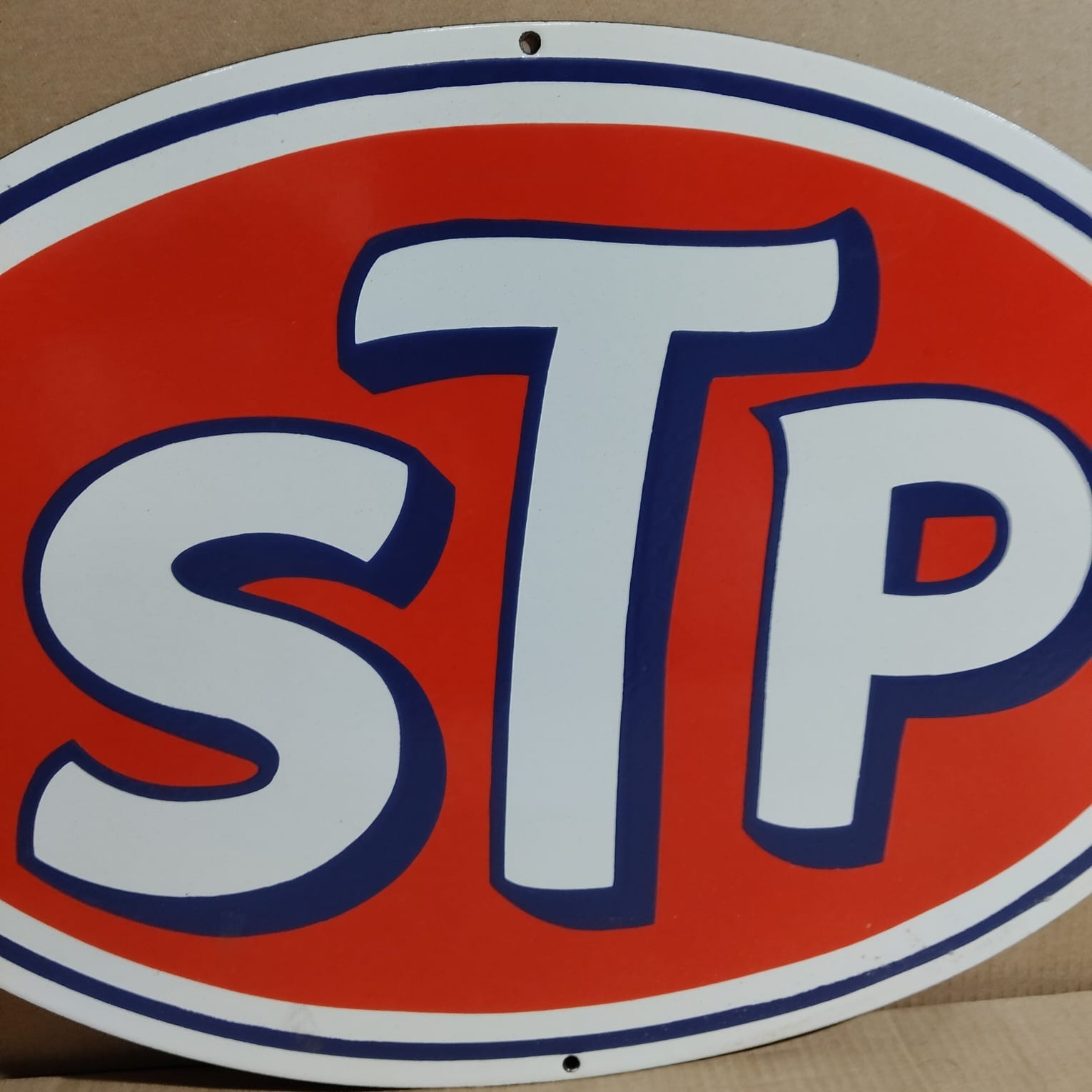 STP Porcelain Enamel Sign 24 x 16 Inches 1 Sided