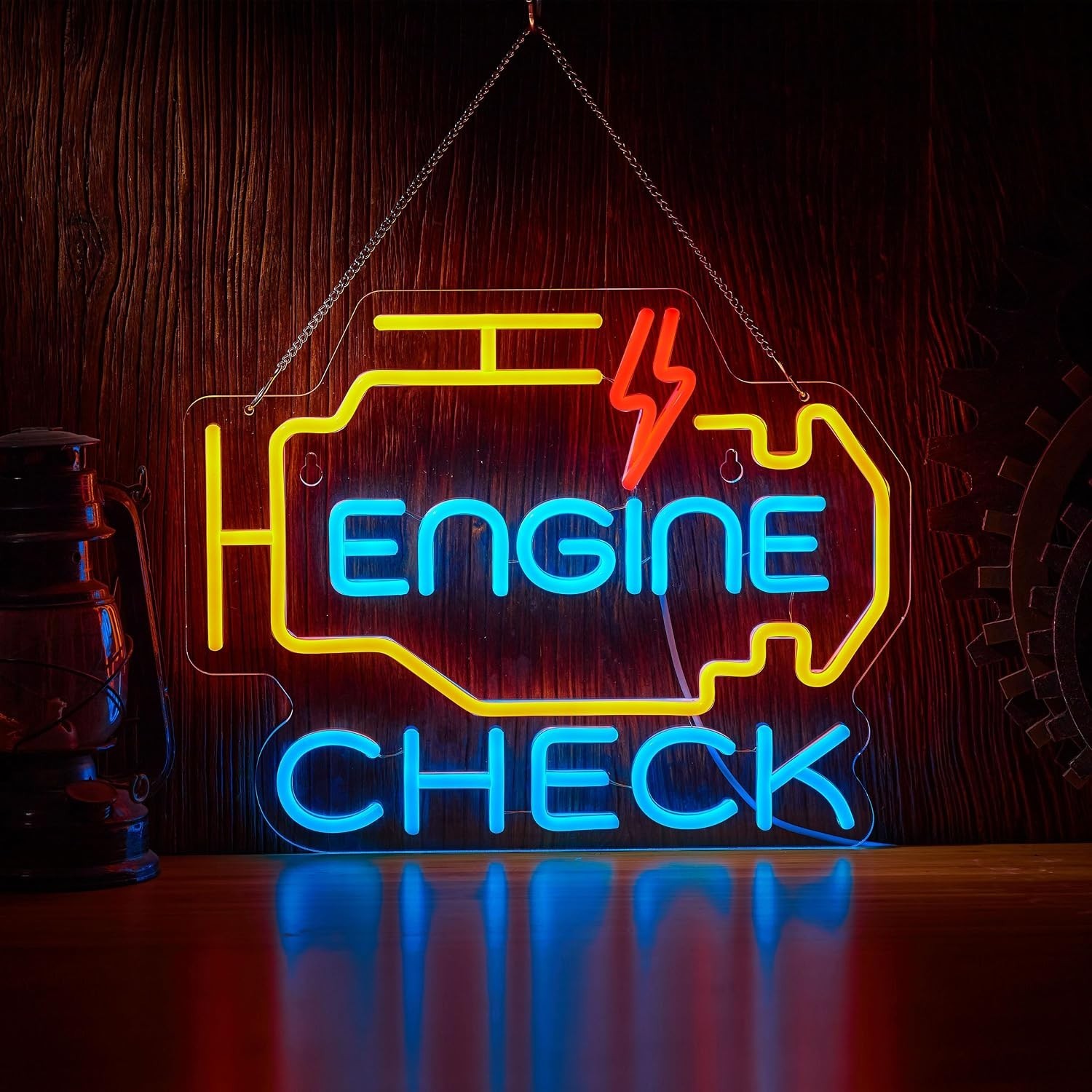 Unique Neon Wall Sign for Garage & Man Cave – Adjustable Brightness 15.5x12in