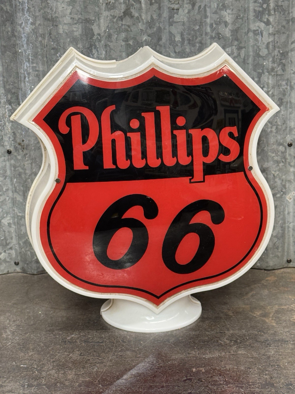 Phillips 66 Gas Pump Globe Oil Sign Vintage